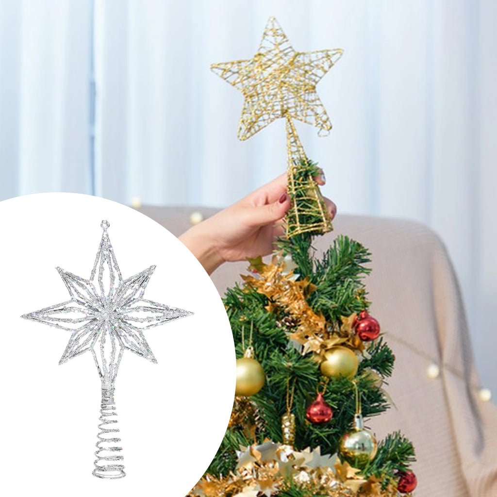 Star Christmas Tree Topper Gift Xmas Decoration for Bar Indoor Holiday Decor Hollow Design Holiday Decoration Christmas Decor