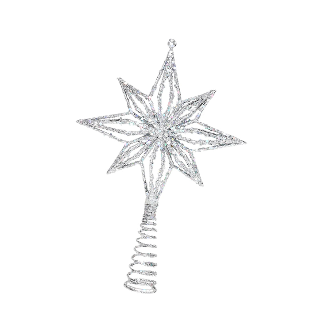Star Christmas Tree Topper Gift Xmas Decoration for Bar Indoor Holiday Decor Hollow Design Holiday Decoration Christmas Decor