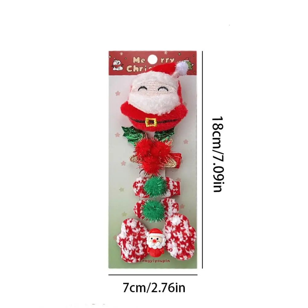 Merry Christmas Decor Christmas Hairpin Set Sequin Deer Horn Children Antler Hair Clip Christmas Tree Star Children Bow Hairpin