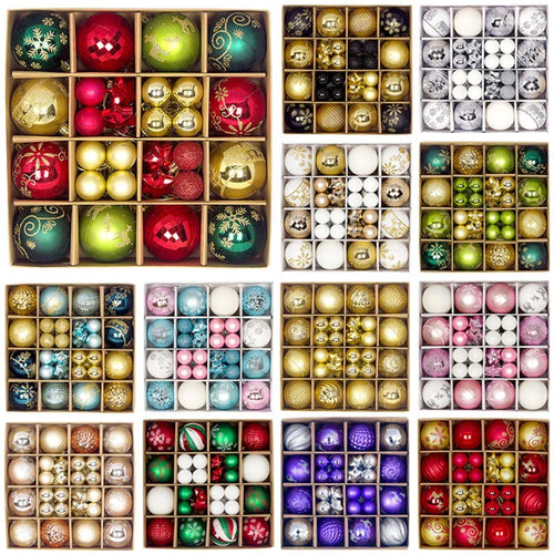 44Pcs 3/6CM Christmas Ball Merry Christmas Tree Topper Decoration for Home Decor Holiday New Year 2026 Navidad Gifts Supplies