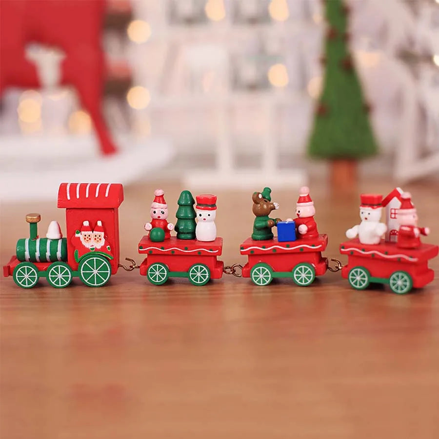 Christmas Train Merry Christmas Decorations For Home 2024 Cristmas Ornament Xmas Navidad Noel Gifts Happy New Year 2025 Gifts
