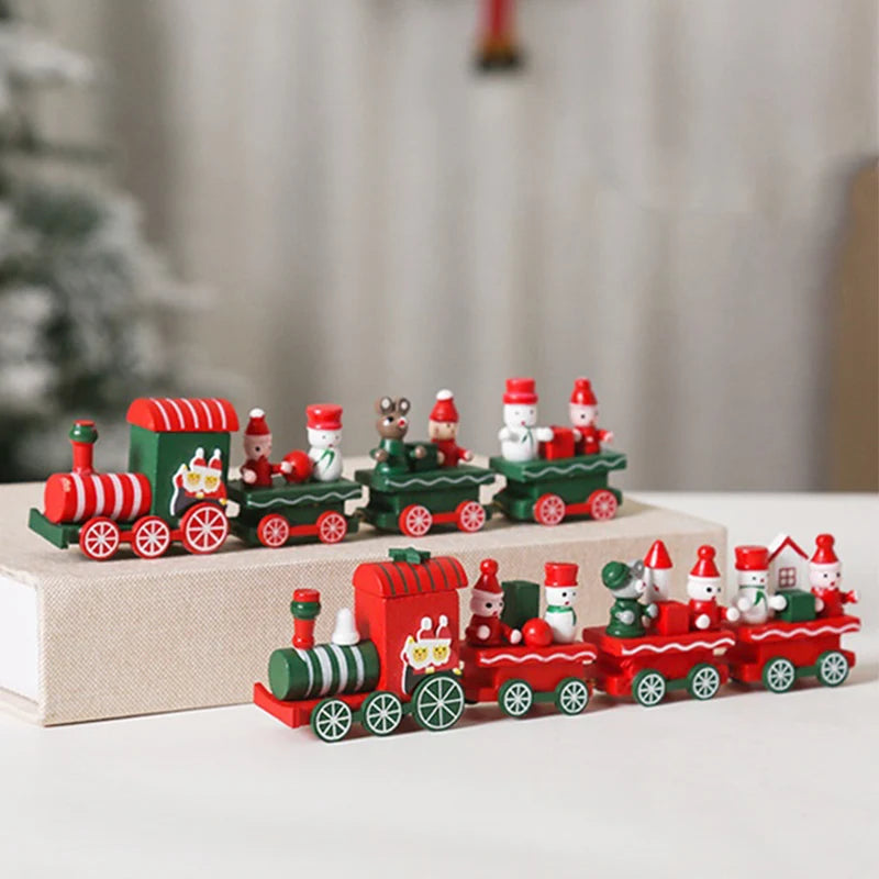 Christmas Train Merry Christmas Decorations For Home 2024 Cristmas Ornament Xmas Navidad Noel Gifts Happy New Year 2025 Gifts