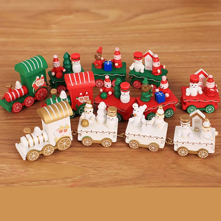 Christmas Train Merry Christmas Decorations For Home 2024 Cristmas Ornament Xmas Navidad Noel Gifts Happy New Year 2025 Gifts
