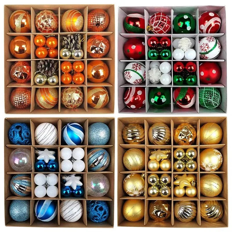 44Pcs 3/6CM Christmas Ball Merry Christmas Tree Topper Decoration for Home Decor Holiday New Year 2026 Navidad Gifts Supplies