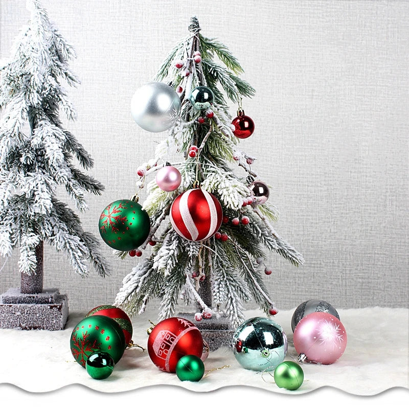 44Pcs 3/6CM Christmas Ball Merry Christmas Tree Topper Decoration for Home Decor Holiday New Year 2026 Navidad Gifts Supplies
