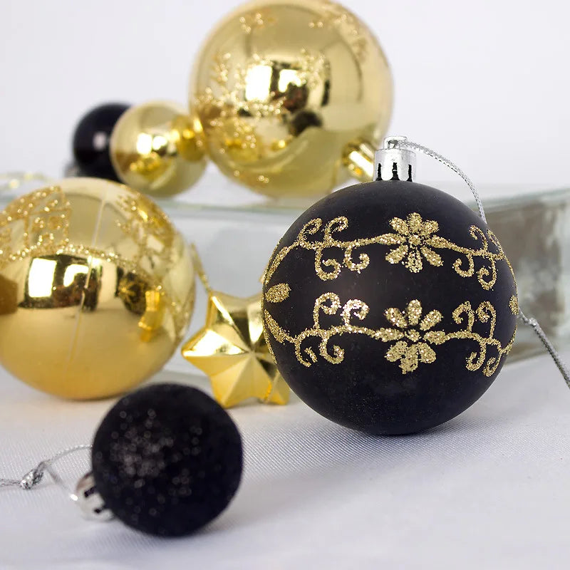44Pcs 3/6CM Christmas Ball Merry Christmas Tree Topper Decoration for Home Decor Holiday New Year 2026 Navidad Gifts Supplies