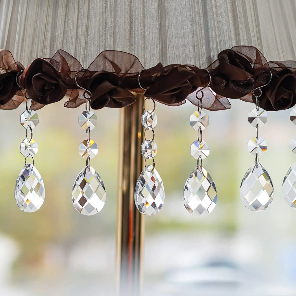 30pcs Christmas Tree Decorations Transparent Acrylic Crystal Hangings For Xmas New Year Wedding Venue Decor DIY Accessories