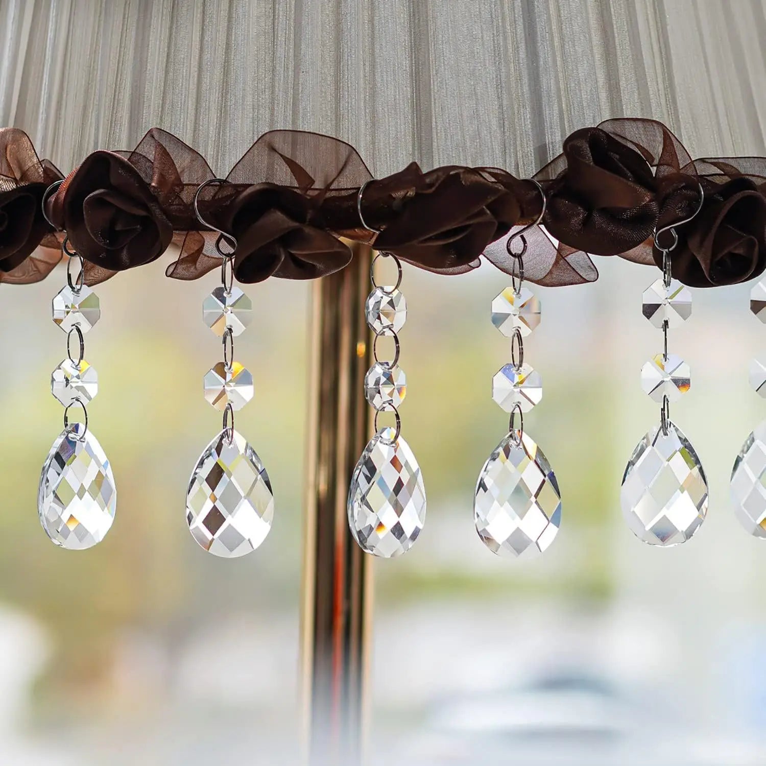 30pcs Christmas Tree Decorations Transparent Acrylic Crystal Hangings For Xmas New Year Wedding Venue Decor DIY Accessories