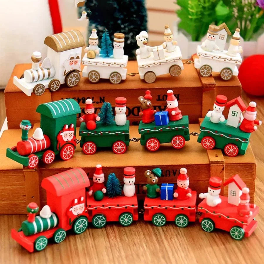 Christmas Train Merry Christmas Decorations For Home 2024 Cristmas Ornament Xmas Navidad Noel Gifts Happy New Year 2025 Gifts